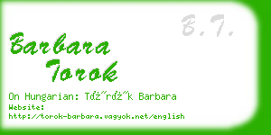 barbara torok business card